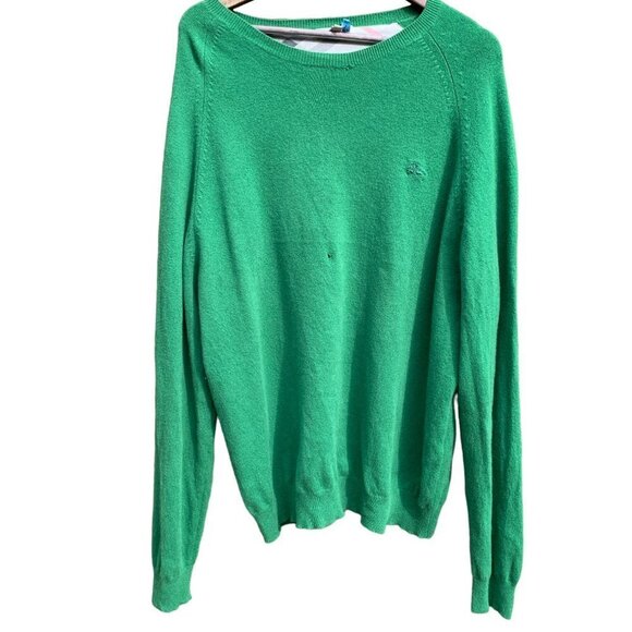 VINTAGE 100% Wool Burberry Sweater Green XXL - Picture 8 of 10